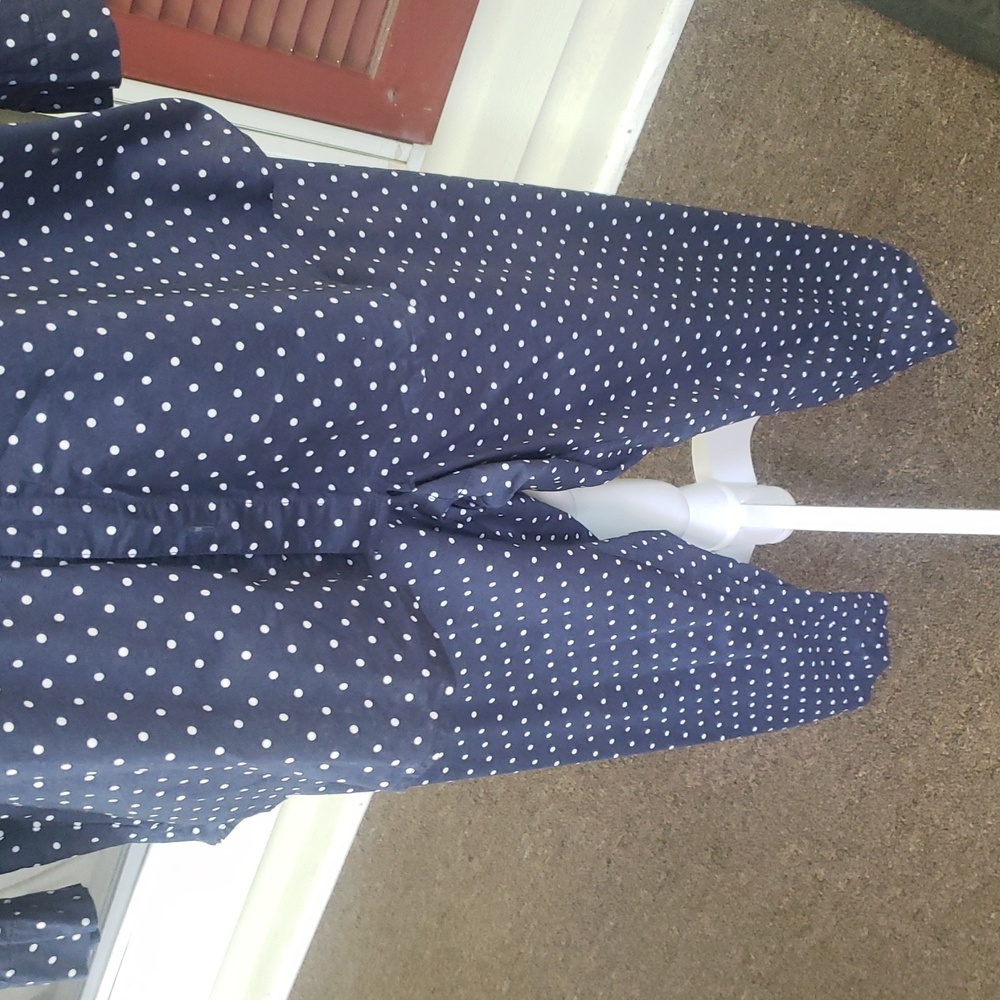 LRL RALPH LAUREN Capri Style Polka Dot Pajama Set - Navy - Picture 2 of 12
